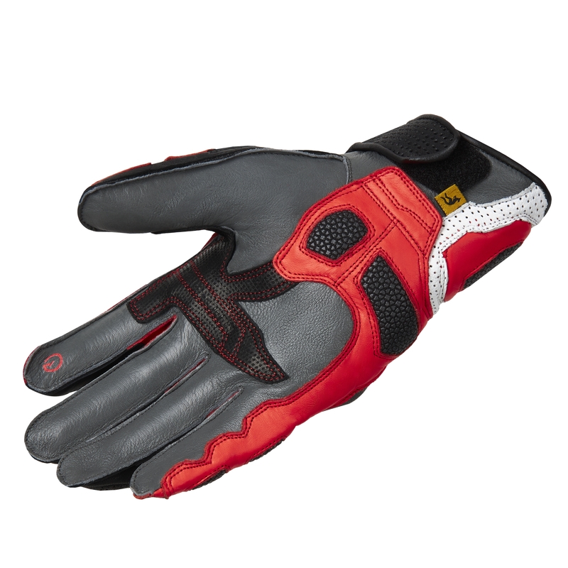 Motocikla cimdi Rebelhorn ST Short black-grey-fluo red izpārdošana