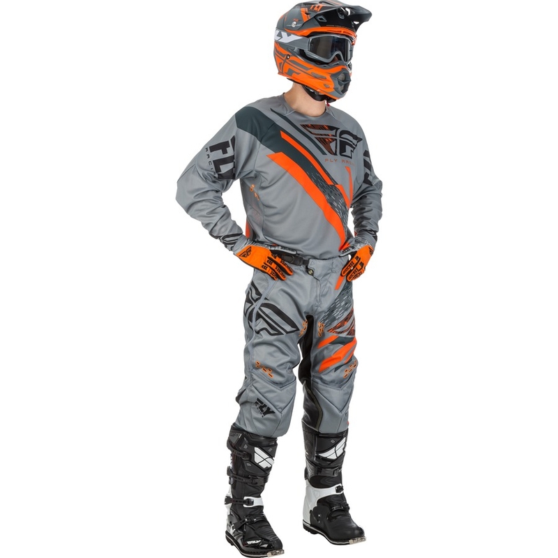 Motokrosový dres FLY Racing EVO 2018 - USA šedo-oranžovo-černý