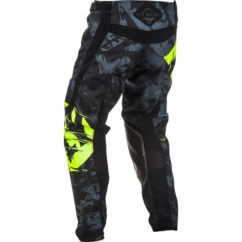 Motokrosové kalhoty FLY Racing Kinetic OUTLAW 2018 - USA černo-fluo žluté
