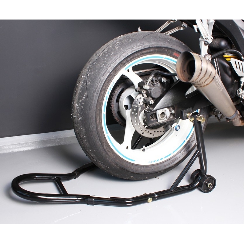 Motociklu statīvs R-TECH - aizmugurējais ar riteņiem