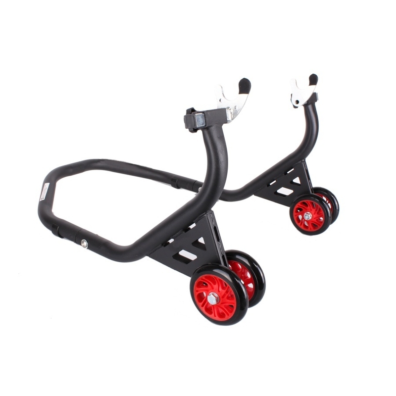 Aizmugurējais motociklu statīvs ar riteņiem R-TOOL EVO