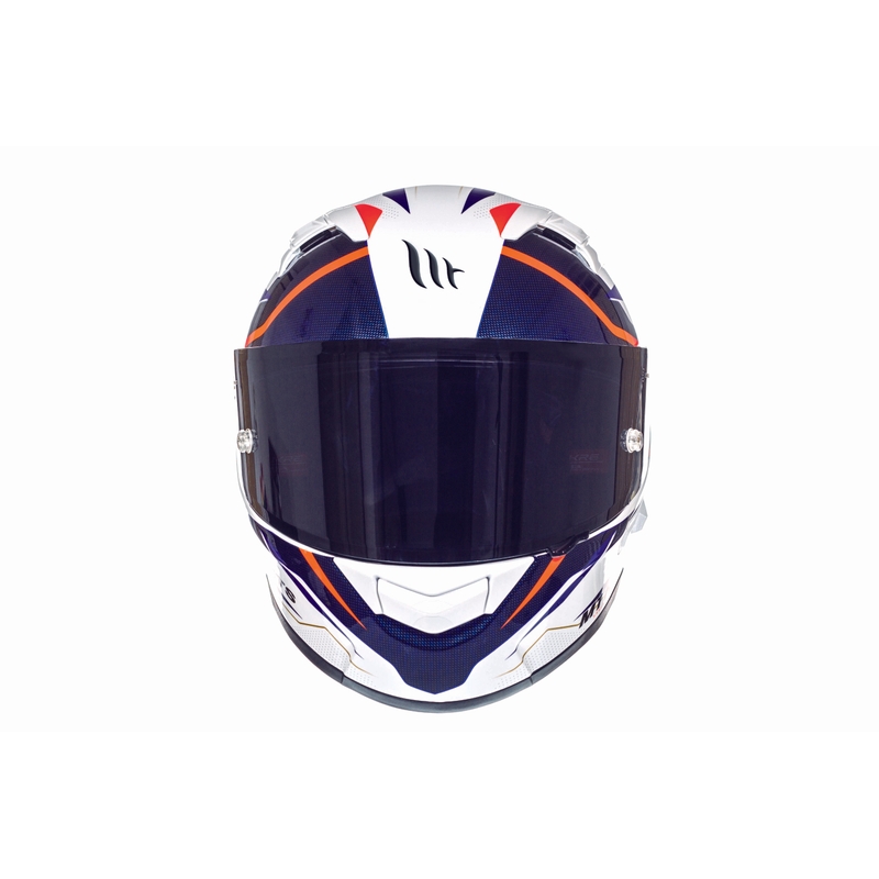 Integrální přilba na motorku MT Kre Intrepid SV bílá-fluo červená