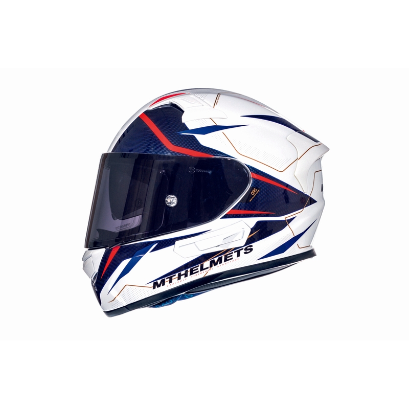 Integrální přilba na motorku MT Kre Intrepid SV bílá-fluo červená