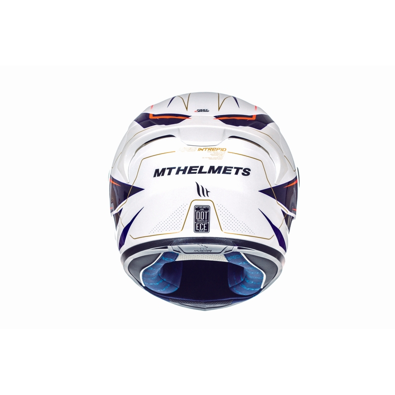 Integrální přilba na motorku MT Kre Intrepid SV bílá-fluo červená