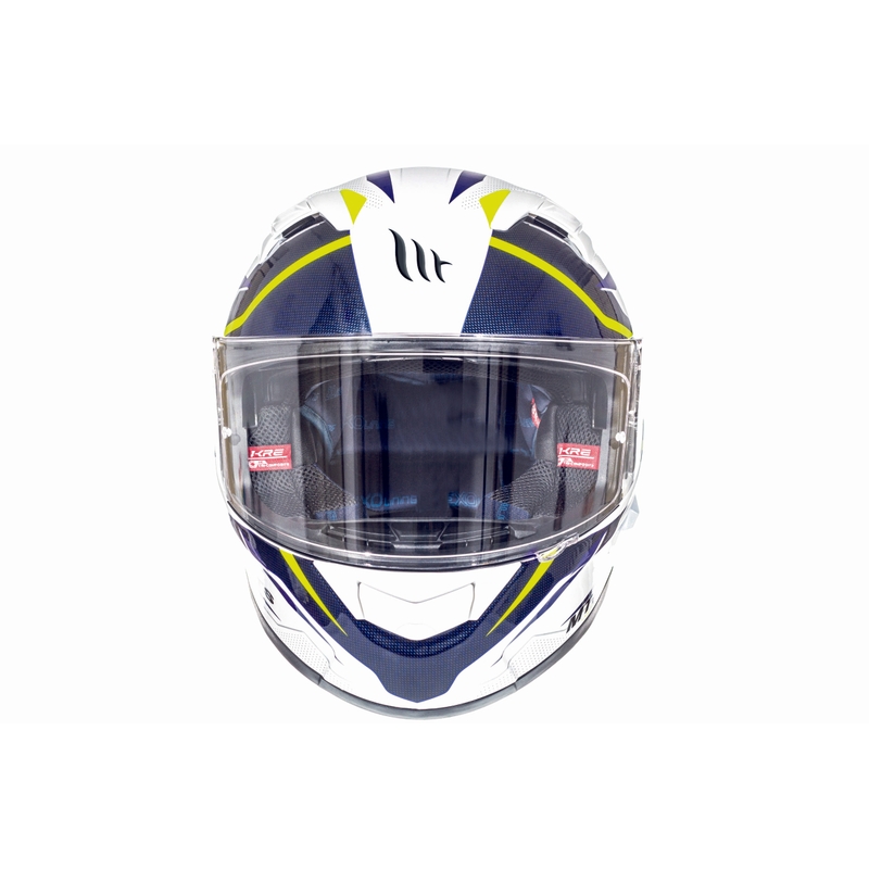 Integrální přilba na motorku MT Kre Intrepid SV bílá-fluo žlutá