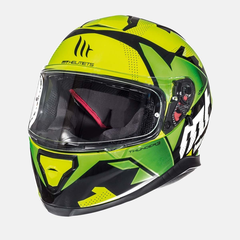 Integrální přilba na motorku MT Thunder 3 SV Torn fluo žluto-zelená