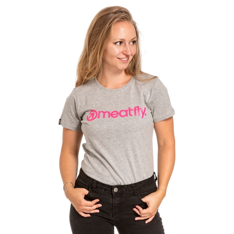 Sieviešu T-krekls Meatfly Ladies MF Logo pelēks izpārdošana