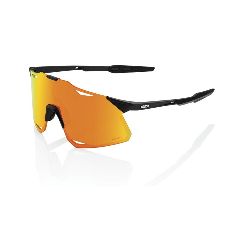 Saulesbrilles 100% HYPERCRAFT Matte Black black (HIPER sarkans stikls)