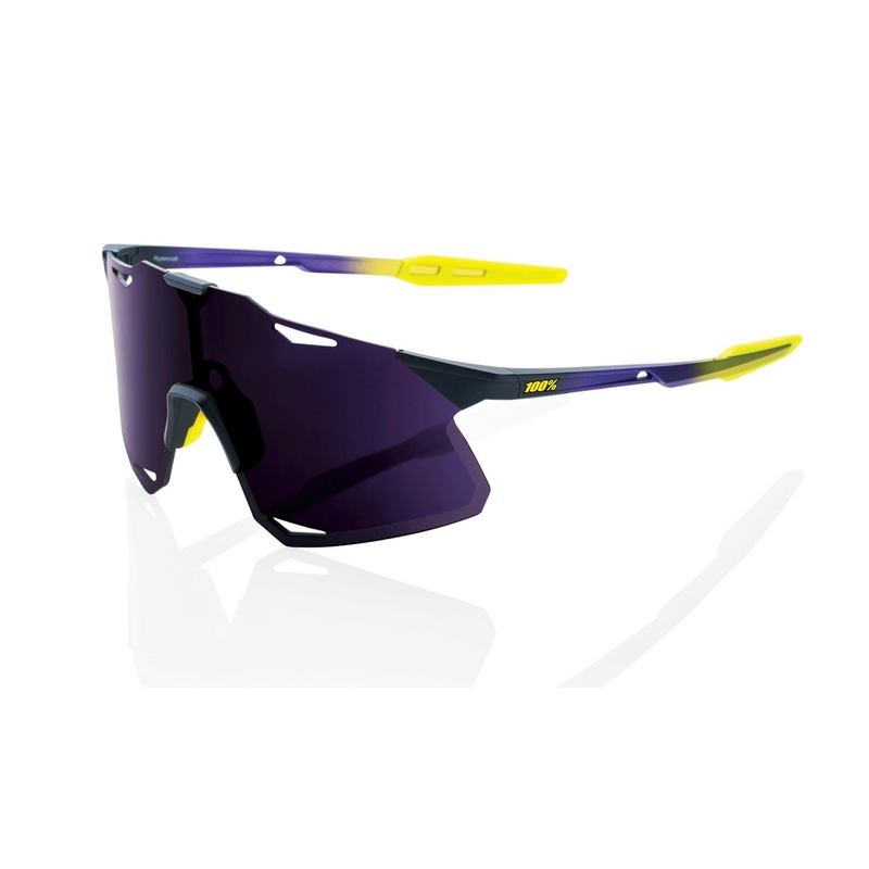Saulesbrilles 100% HYPERCRAFT Metallic Digital Brights violeti dzeltena (violets stikls)