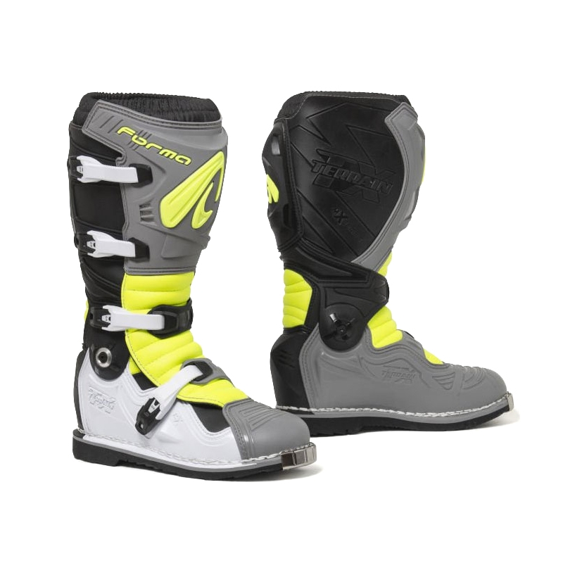 Boty na motorku Forma Terrain Evolution TX šedo-bílo-fluo žluté