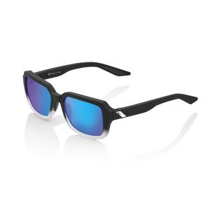 100% RIDELEY Soft Tact Fade Black saulesbrilles (zilas hroma lēcas)