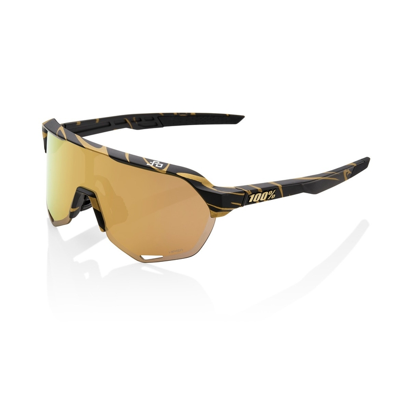 Saulesbrilles 100% S2 Peter Sagan LE Metallic Golg Flake black-gold (HIPER gold glass)