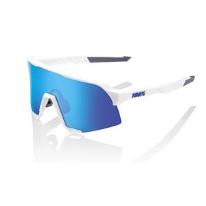 Saulesbrilles 100% S3 Matte White white (HIPER zils stikls)