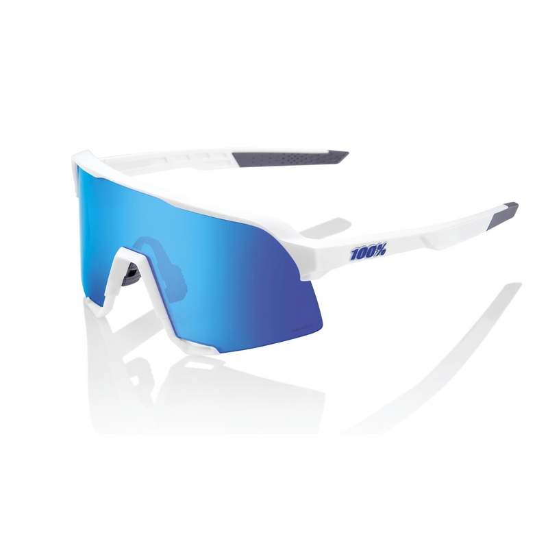 Saulesbrilles 100% S3 Matte White white (HIPER zils stikls)