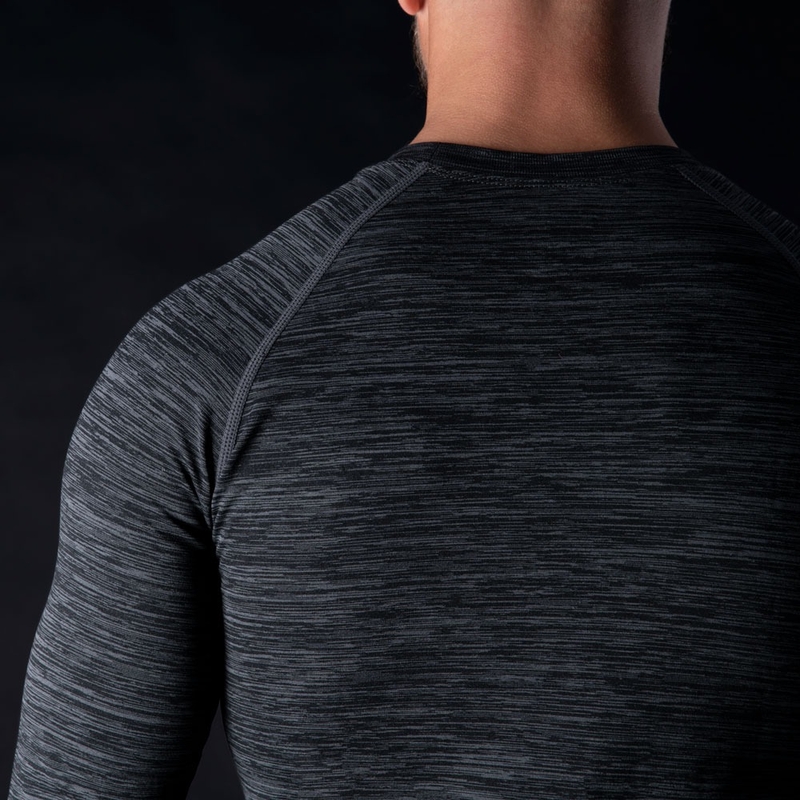 Oxford Advanced Base Layer melns-pelēks termokrekls ar garām piedurknēm