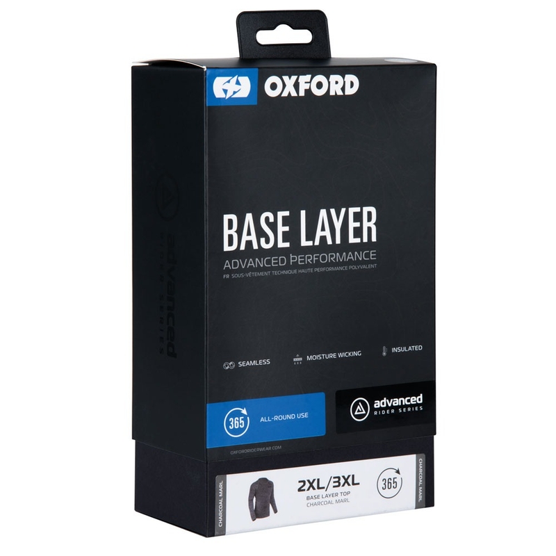 Oxford Advanced Base Layer melns-pelēks termokrekls ar garām piedurknēm