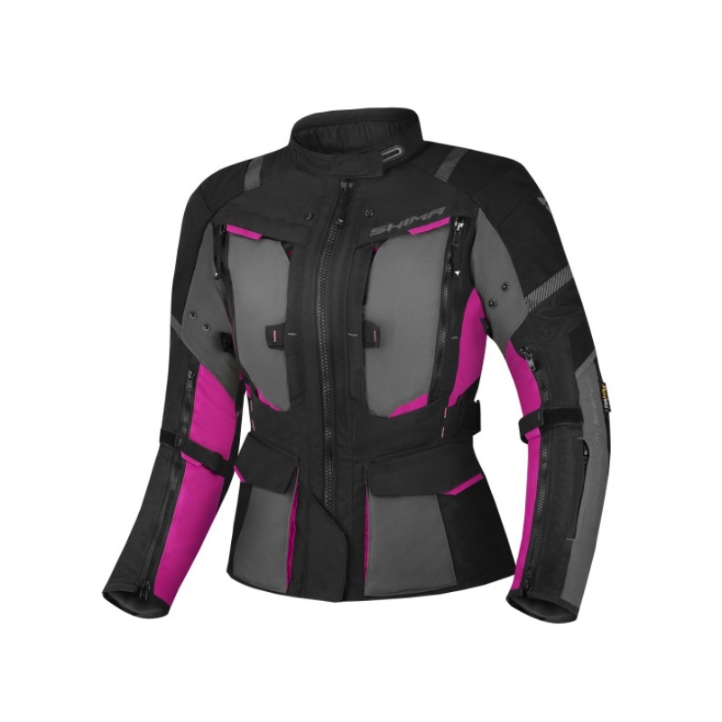 Shima Hero 2.0 Sieviešu motocikla jaka Black-Grey-Pink