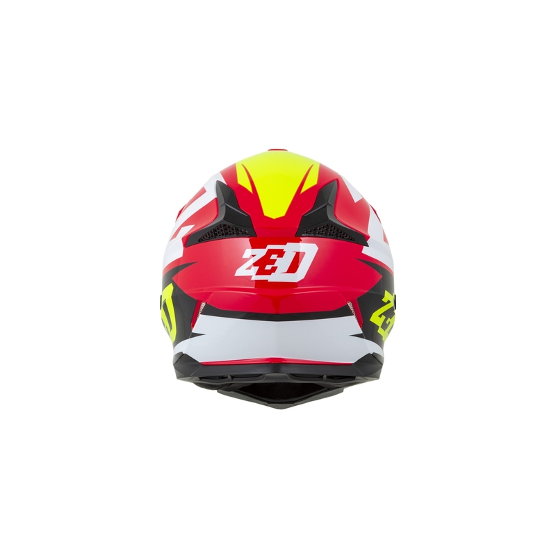 Dětská motokrosová přilba ZED X1.9D červeno-fluo žluto-černo-bílá