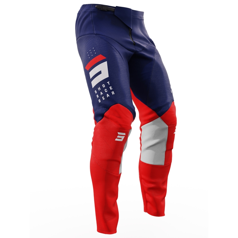 Motokrosové kalhoty Shot Contact Camo 2.0 červeno-modré výprodej