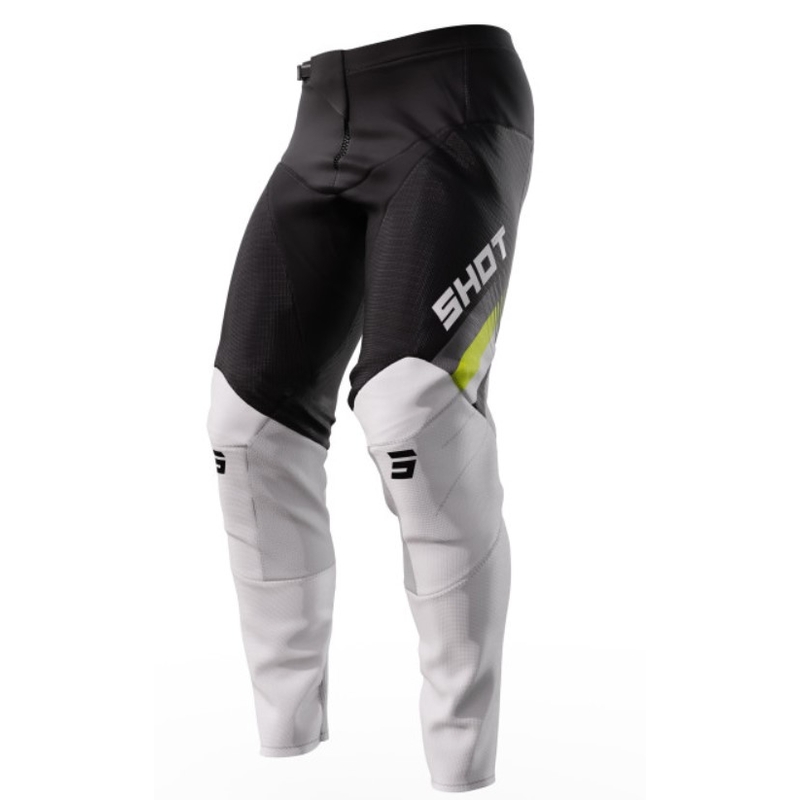 Motokrosové kalhoty Shot Contact Tracer černo-bílo-fluo žluté výprodej