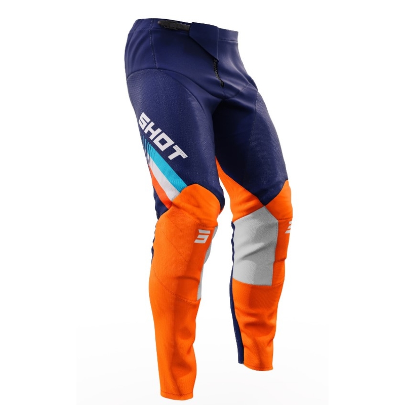 Motokrosové kalhoty Shot Contact Tracer modro-oranžové výprodej