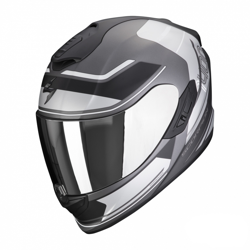 Integrální přilba na motorku Scorpion EXO-1400 EVO Air Vittoria stříbrno-bílá matná