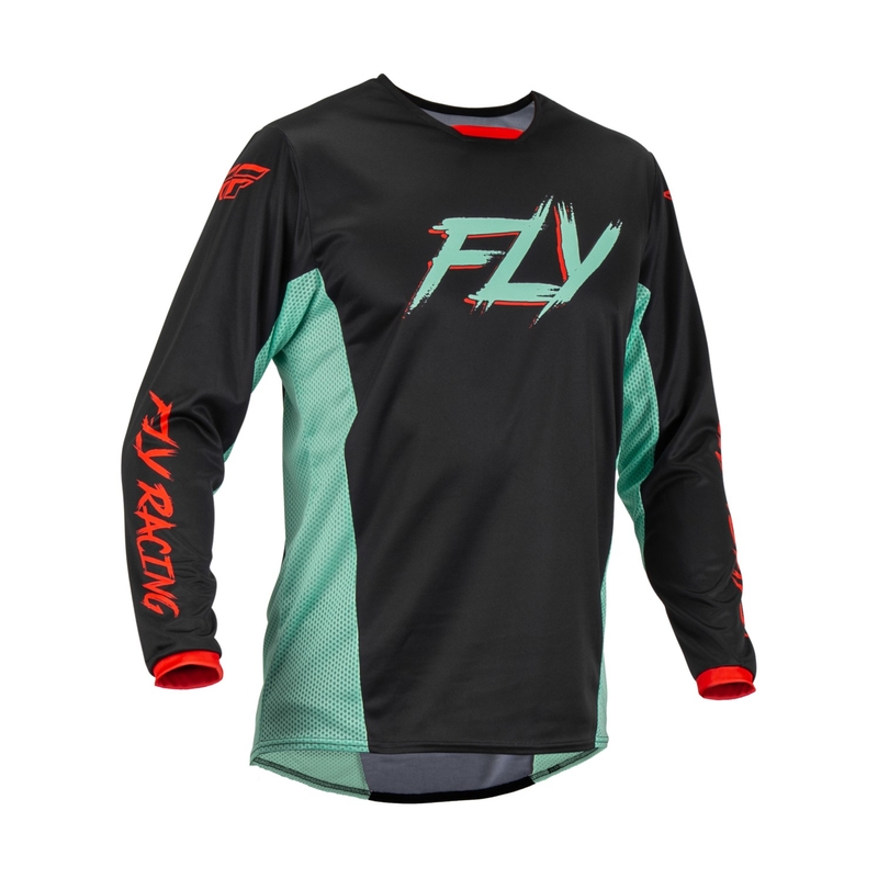 Motokrosový dres Fly Racing Kinetic S.E. Rave černo-zeleno-červený výprodej