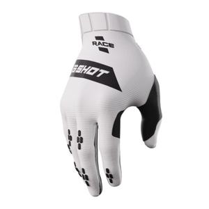 Motokrosa cimdi Shot Race balti-melni