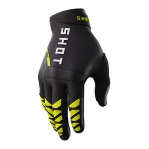 Motokrosa cimdi Shot Core black-fluo yellow izpārdošana