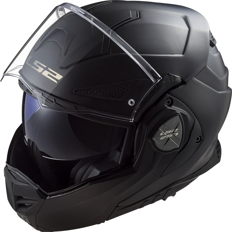 LS2 FF901 Advant X Solid Black Matte salokāmā motociklu ķivere
