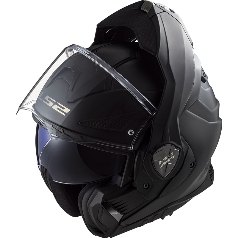 LS2 FF901 Advant X Solid Black Matte salokāmā motociklu ķivere