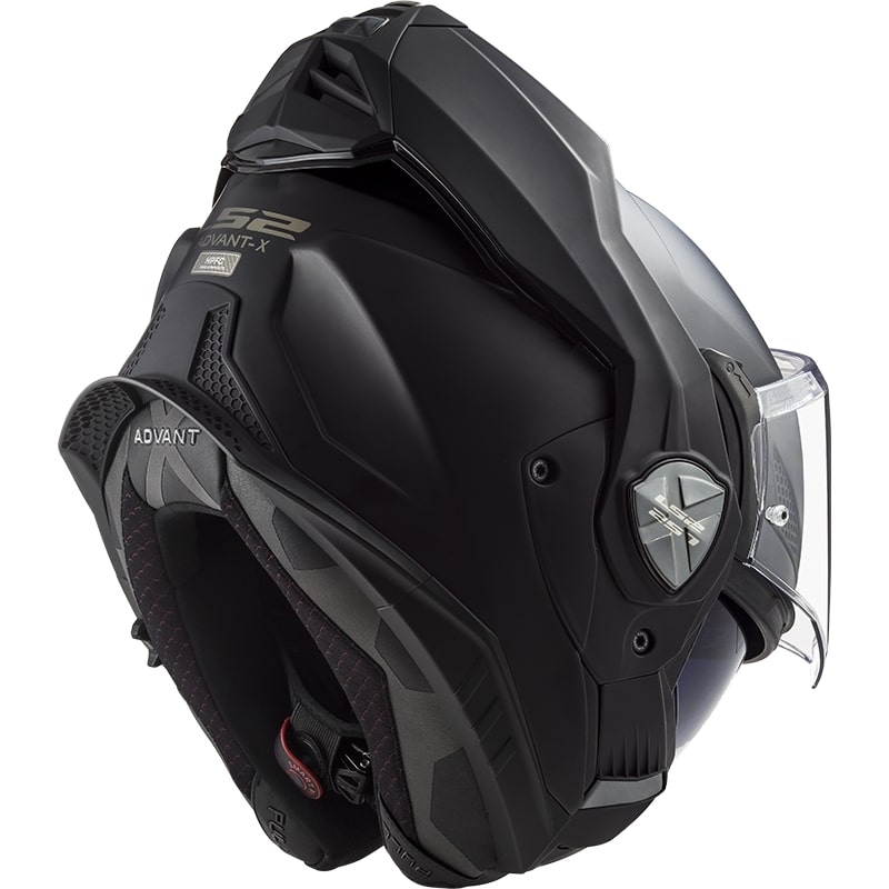 LS2 FF901 Advant X Solid Black Matte salokāmā motociklu ķivere