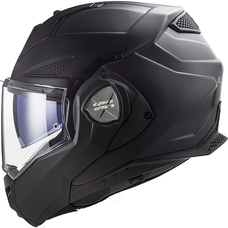 LS2 FF901 Advant X Solid Black Matte salokāmā motociklu ķivere