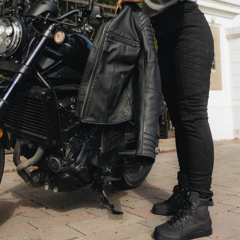 Sieviešu džinsi Rebelhorn Ash Black Motorcycle Jeans izpārdošana