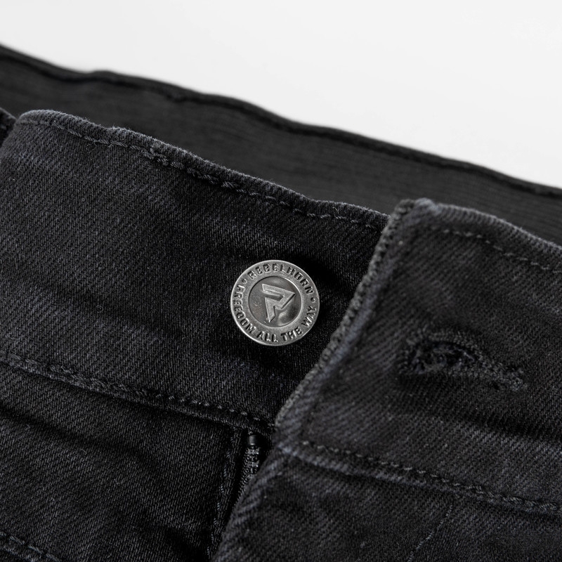 Sieviešu džinsi Rebelhorn Ash Black Motorcycle Jeans izpārdošana