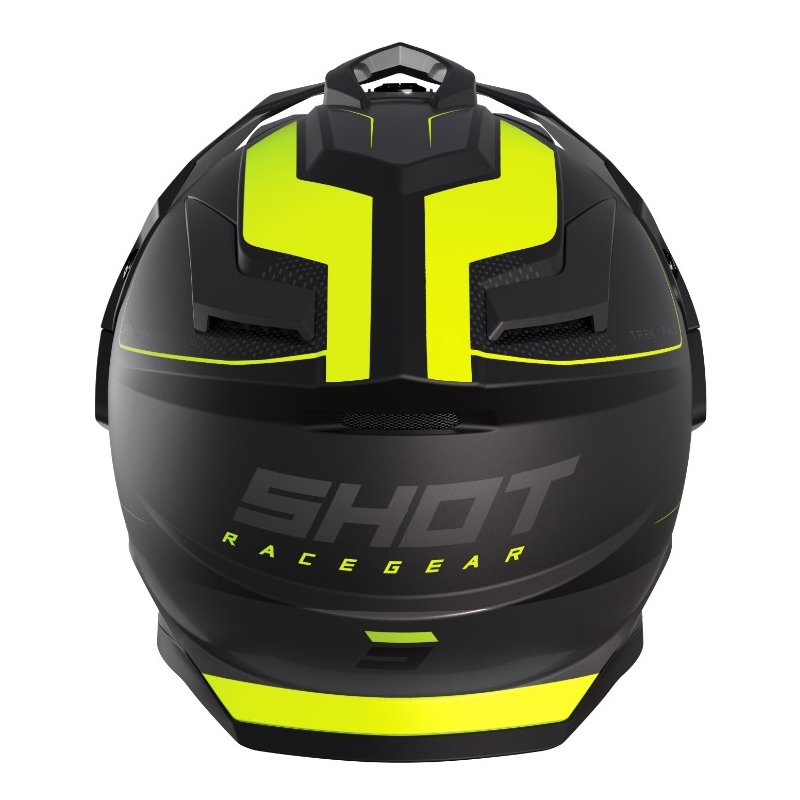 Enduro ķivere Shot Trek Rally melnā-fluo dzeltenā krāsā