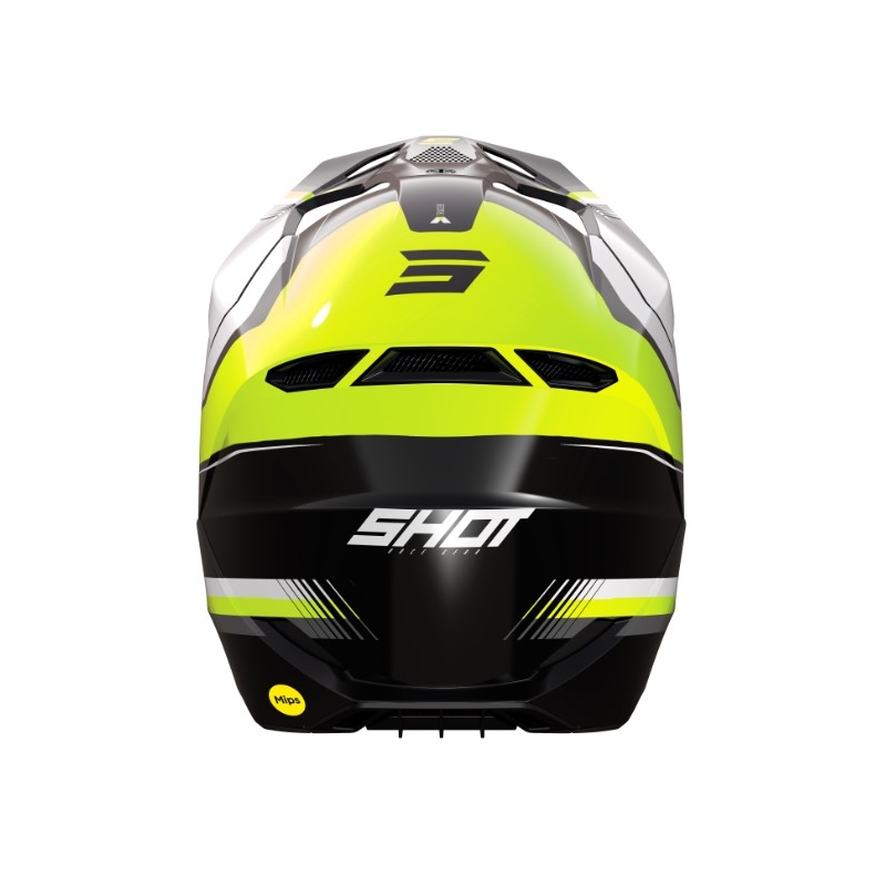 Bērnu motokrosa ķivere Shot Race Tracer balta-melna-fluo dzeltena izpārdošana