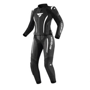 Sieviešu Shima Miura 2.0 melns un balts motocikla kombinezons