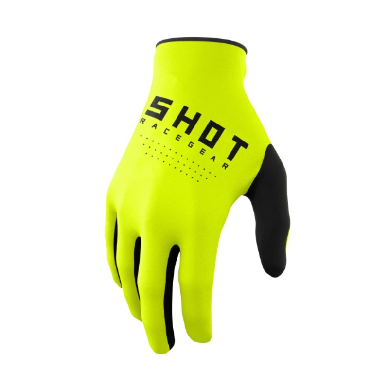 Bērnu motokrosa cimdi Shot Raw Kid fluo dzeltens izpārdošana