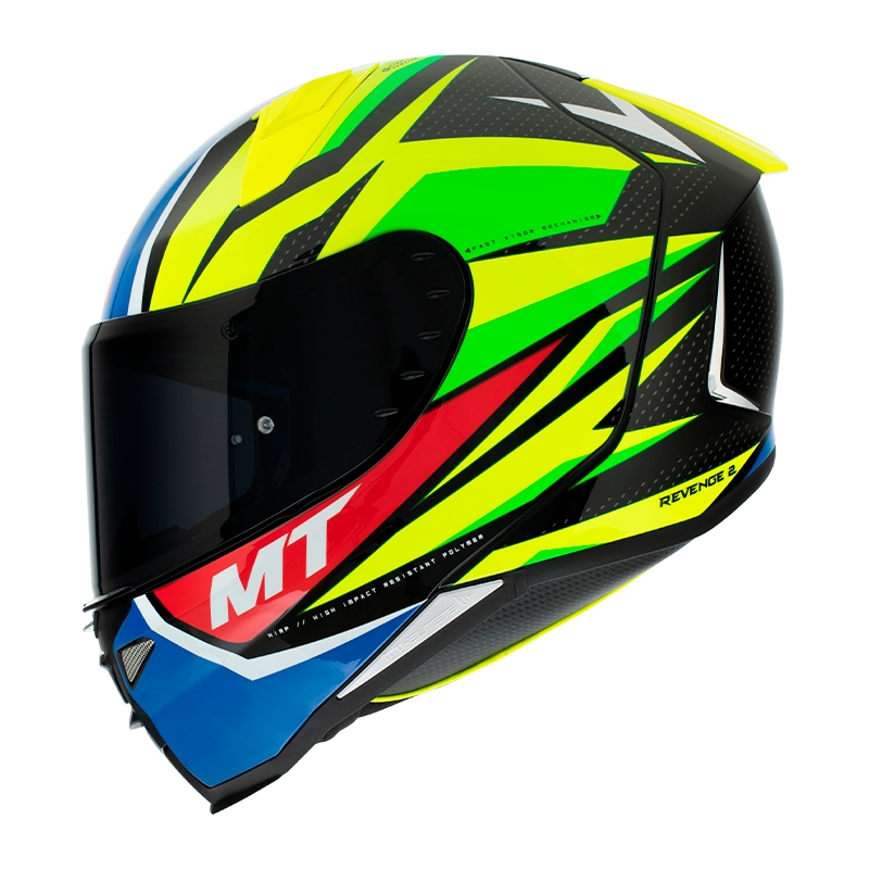 Integrální přilba na motorku MT FF110 Revenge 2 Kley modro-fluo žlutá výprodej