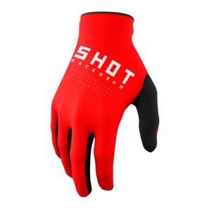 Bērnu motokrosa cimdi Shot Raw Kid sarkans izpārdošana