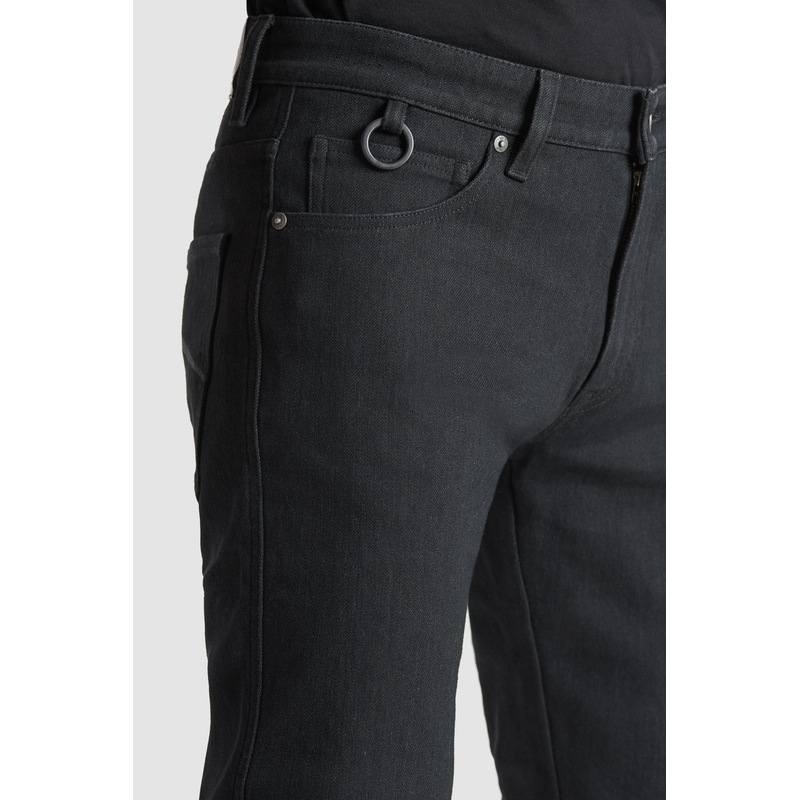 Jeansy na motorku PANDO MOTO Steel Black 02 černé výprodej