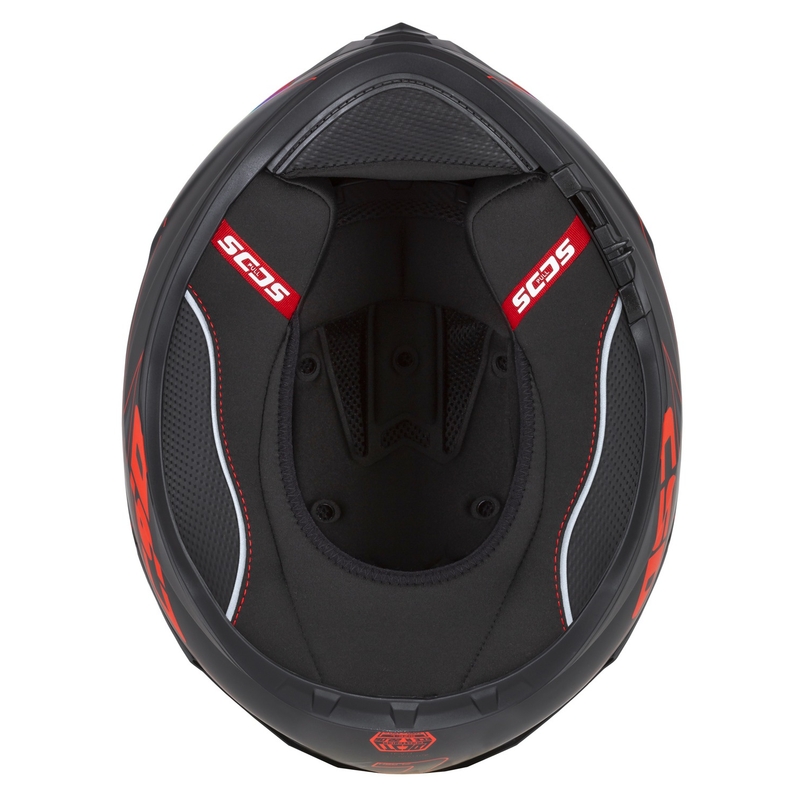 Cassida Integral GT 2.1 Flash Black-Red-Grey motociklu ķivere