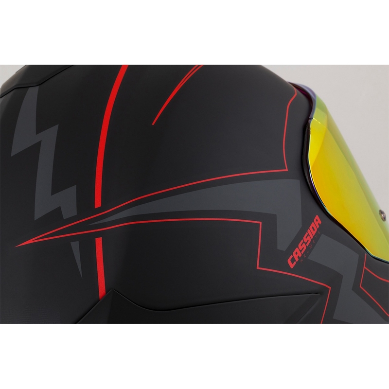 Cassida Integral GT 2.1 Flash Black-Red-Grey motociklu ķivere