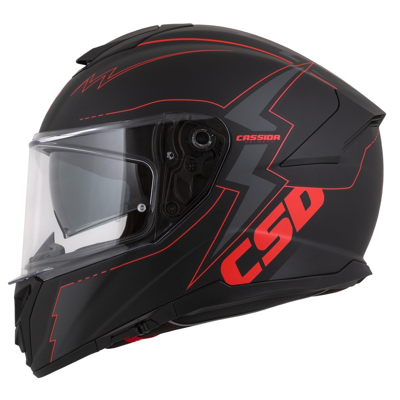 Cassida Integral GT 2.1 Flash Black-Red-Grey motociklu ķivere