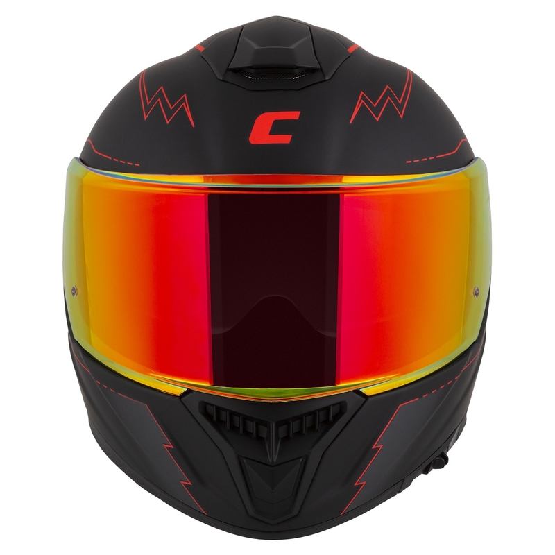 Cassida Integral GT 2.1 Flash Black-Red-Grey motociklu ķivere