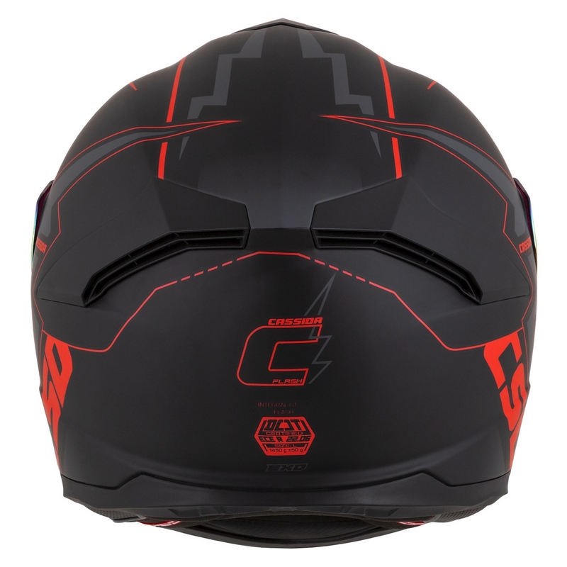 Cassida Integral GT 2.1 Flash Black-Red-Grey motociklu ķivere