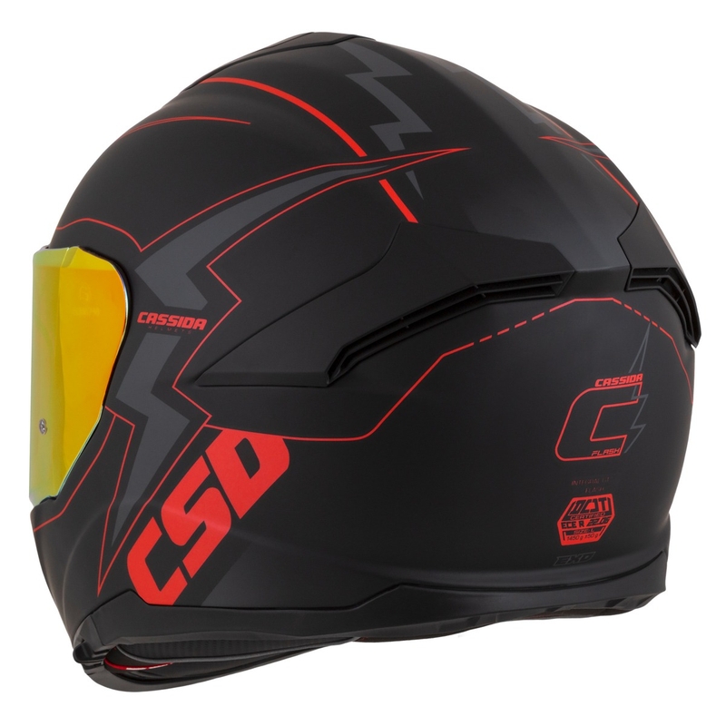 Cassida Integral GT 2.1 Flash Black-Red-Grey motociklu ķivere