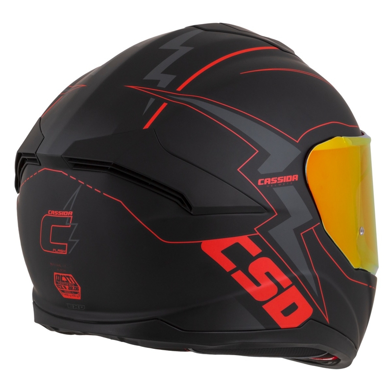 Cassida Integral GT 2.1 Flash Black-Red-Grey motociklu ķivere