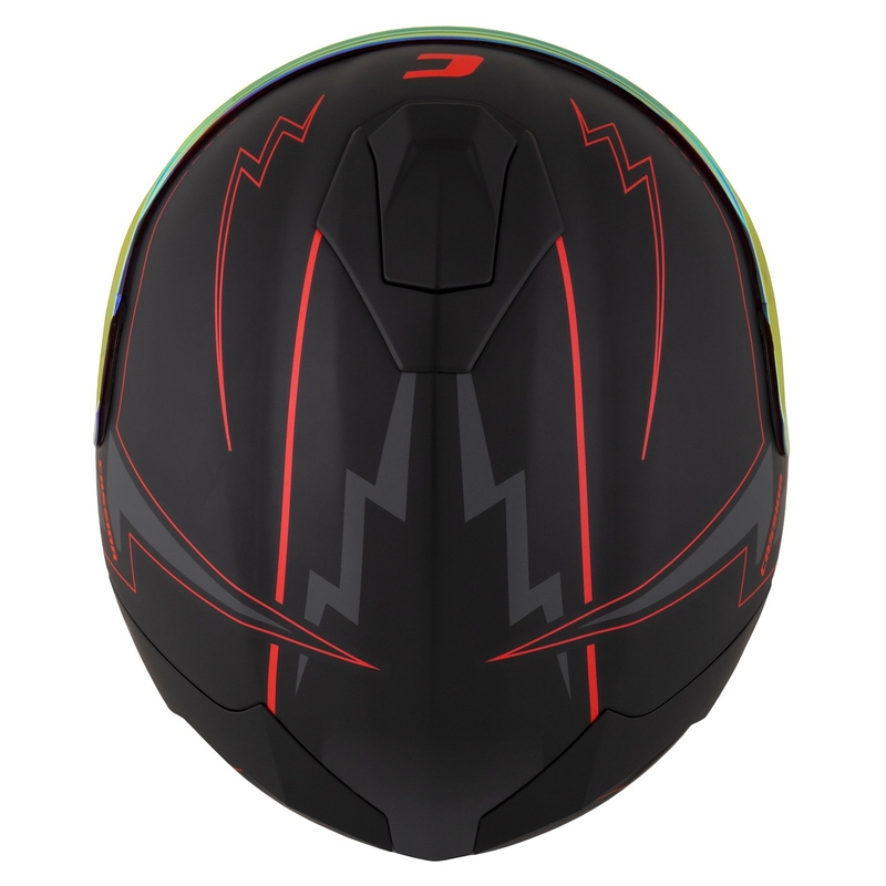 Cassida Integral GT 2.1 Flash Black-Red-Grey motociklu ķivere
